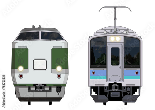 長野の列車No.4_189系 / E127系100番台_Japanese Railroad Cars in "Nagano"