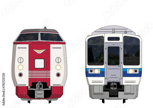 岡山の列車No.5_381系500番台 / 213系_Japanese Railroad Cars in "Okayama"