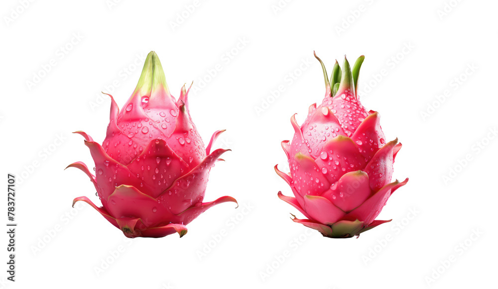 Dragon fruit isolated on white background. Clipping path included for easy editing. Dragon fruit isolated on white background. Clipping path included for easy editing.