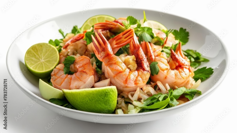 Delicious shrimp salad with lime and cilantro Delicious shrimp salad with lime and cilantro