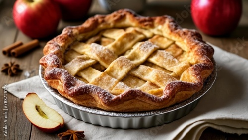  Delicious apple pie ready to be savored