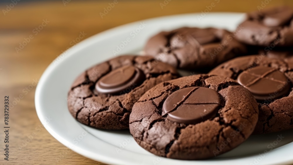 Delicious chocolate chip cookies ready to be enjoyed Delicious chocolate chip cookies ready to be enjoyed