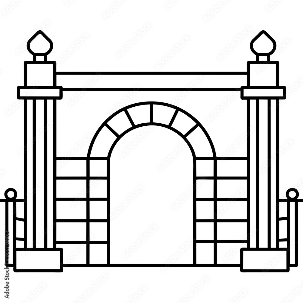 silhouette of a gate silhouette of a gate