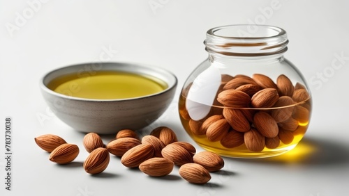  Nutty delight  Almonds soaking in oil