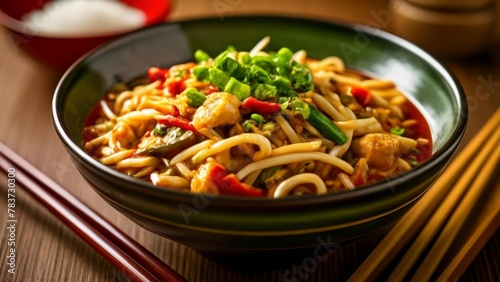  Delicious Asian noodle dish ready to be savored