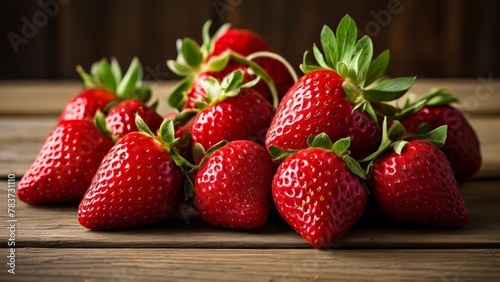  Fresh and juicy strawberries ready to be enjoyed © vivekFx