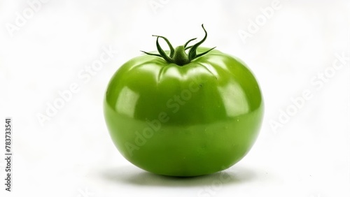  Freshly harvested green tomato ready for the kitchen photo