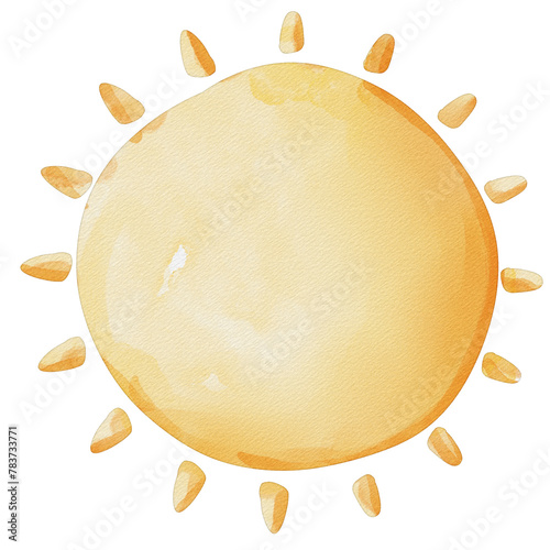 watercolor sun