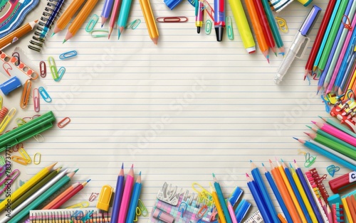 Assortment of coloured pencils with shadow on white background