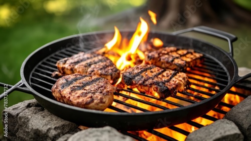  Grilling up a delicious meal photo