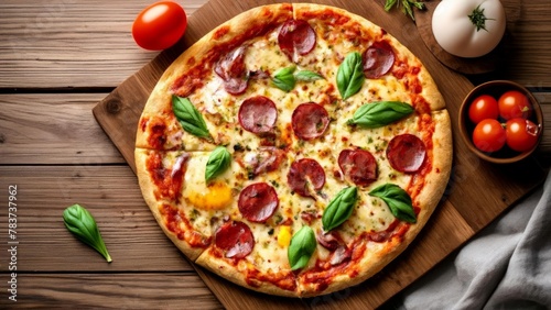  Deliciously fresh pizza ready to be savored