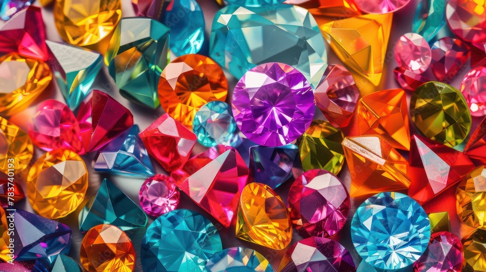 Colorful diamonds pattern background created with Generative AI Colorful diamonds pattern background created with Generative AI