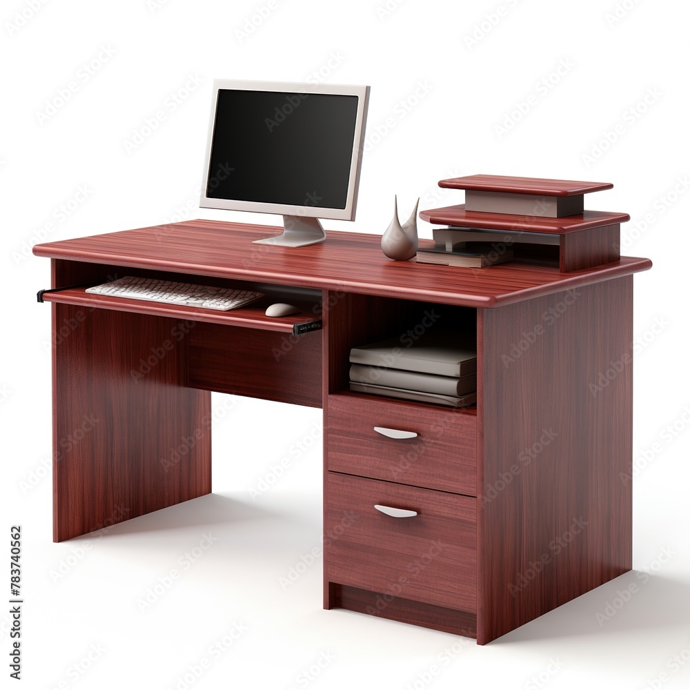 Computer desk maroon Computer desk maroon