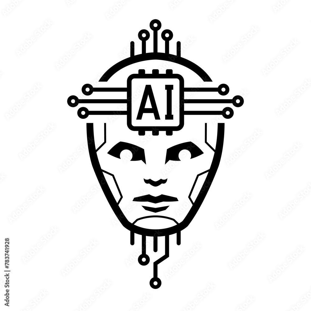 Artificial intelligence logo, symbol. Artificial intelligence logo, symbol.