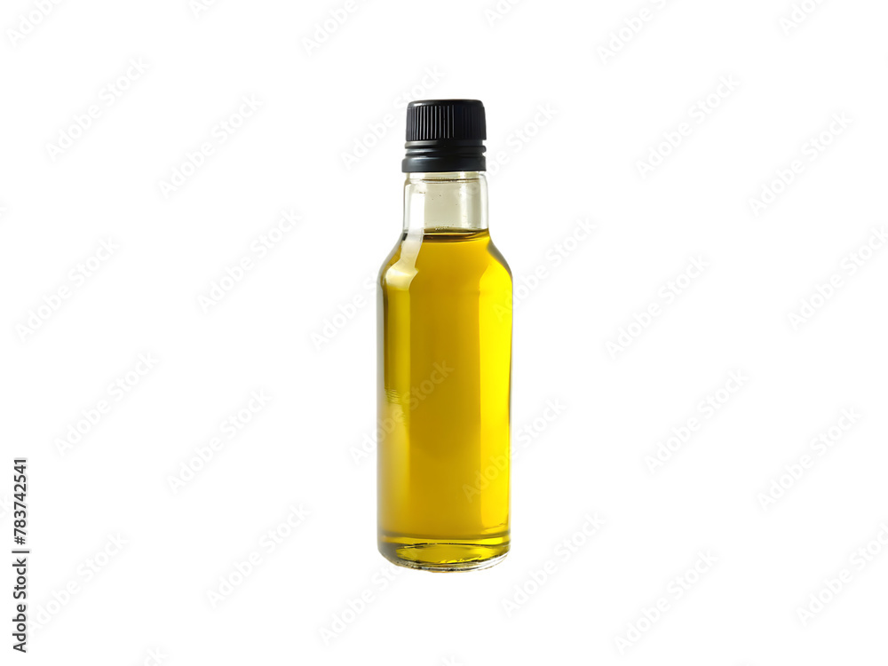 Olive oil bottle isolated on transparent background