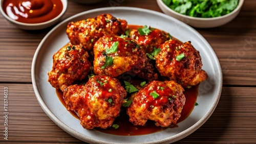  Deliciously spiced chicken bites ready to be savored