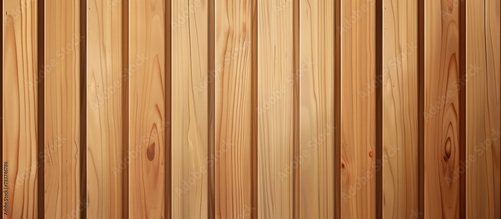 Detailed view of a wooden wall with a light brown stain, showcasing the texture and color of the material Detailed view of a wooden wall with a light brown stain, showcasing the texture and color of the material