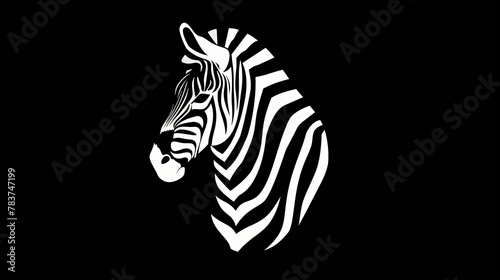 A striking zebra logo
