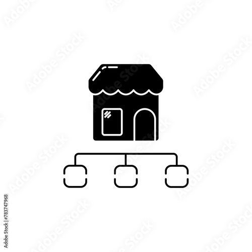 franchise concept line icon. Simple element illustration. franchise concept outline symbol design.