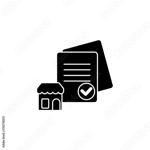 license concept line icon. Simple element illustration. license concept outline symbol design.