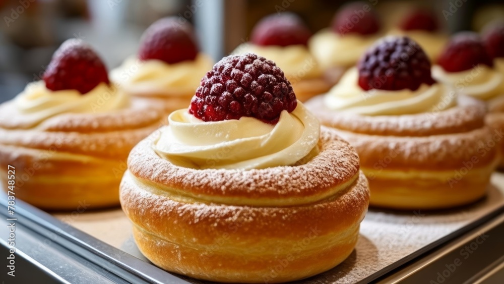  Deliciously tempting raspberry cream pastries