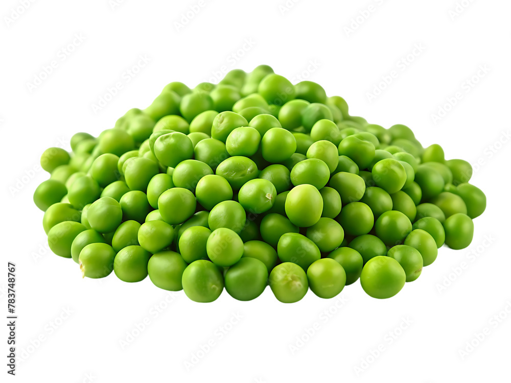 Peas isolated on transparent background