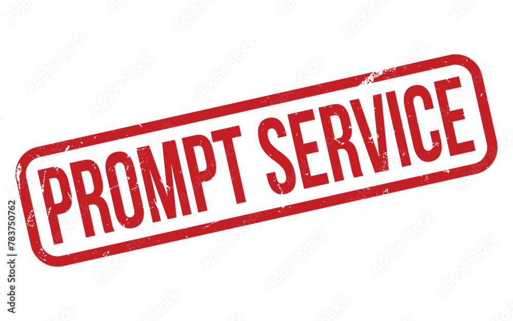 Red Prompt Service Rubber Stamp Seal Vector Red Prompt Service Rubber Stamp Seal Vector