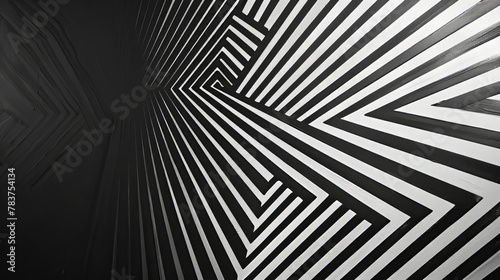 Linear pattern, black and white, stark minimalism, elegant and timeless.