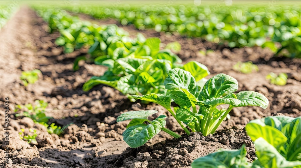 Heat resistant crops in experimental field Heat resistant crops in experimental field