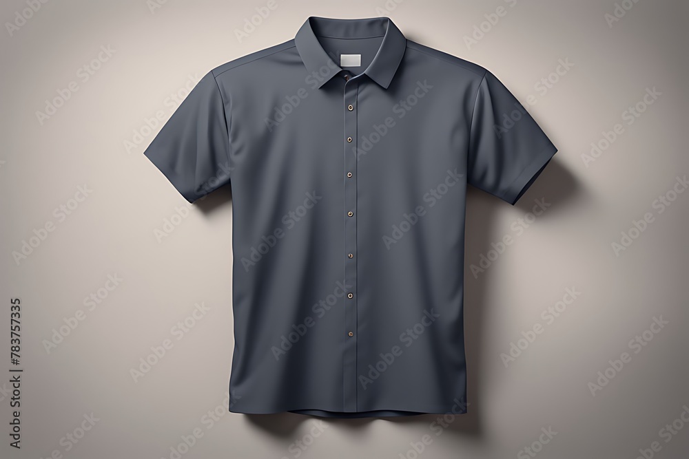 Blank collared shirt mockup design, front, side and back views, tee design presentation for print, 3d rendering, 3d illustration Blank collared shirt mockup design, front, side and back views, tee design presentation for print, 3d rendering, 3d illustration