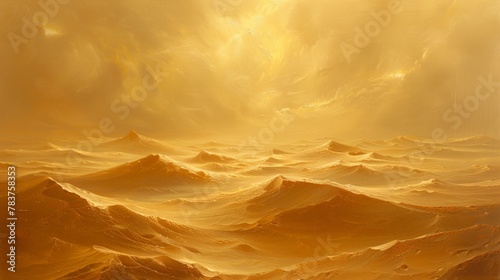Painting of a vast ocean photo