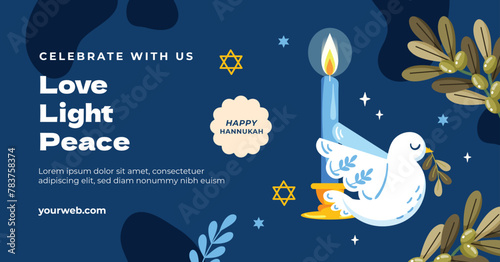 Social media promo template for jewish passover celebration