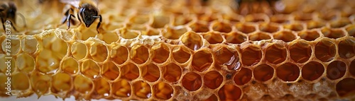 Intricate A Macro of the Captivating Honeycomb Structure
