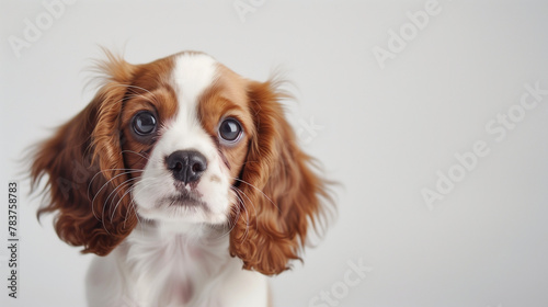 Studio portrait of a cute puppy dog. © Emily World