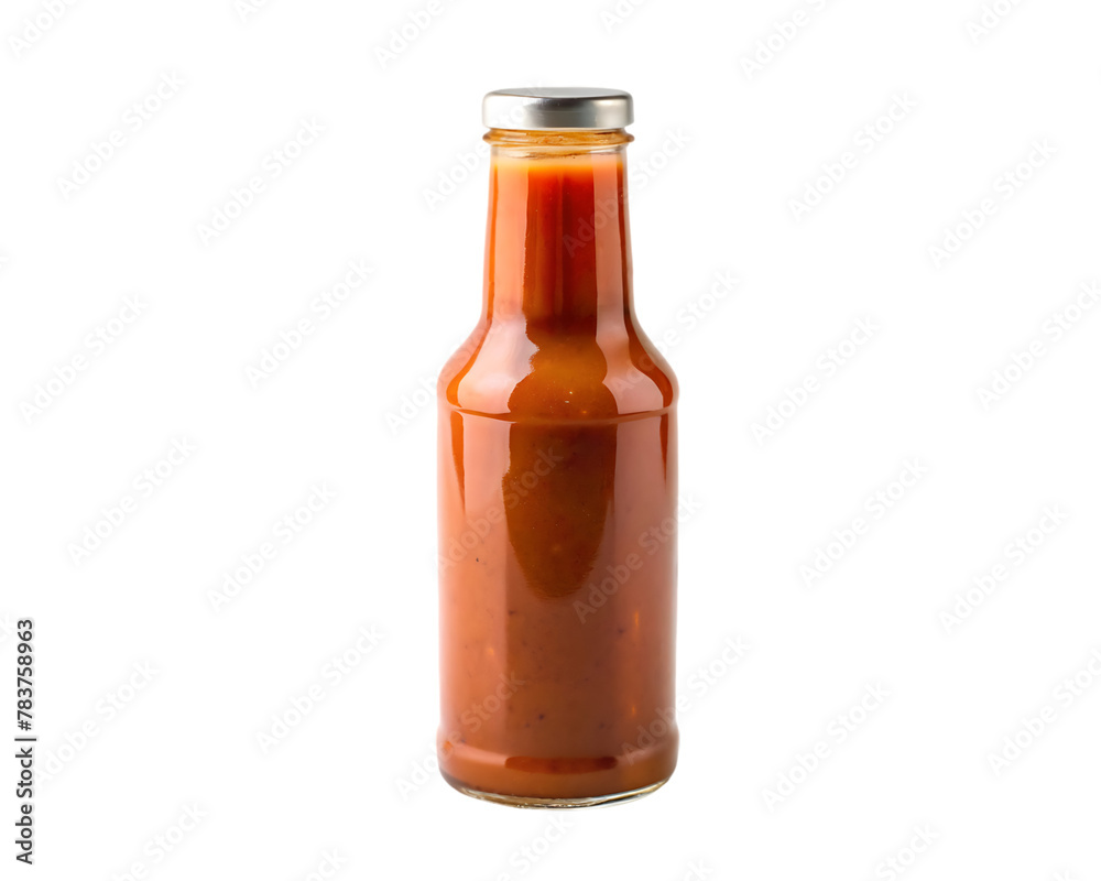 Bbq sauce bottle isolated on transparent background