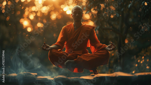 Zen Meditation at Dusk photo