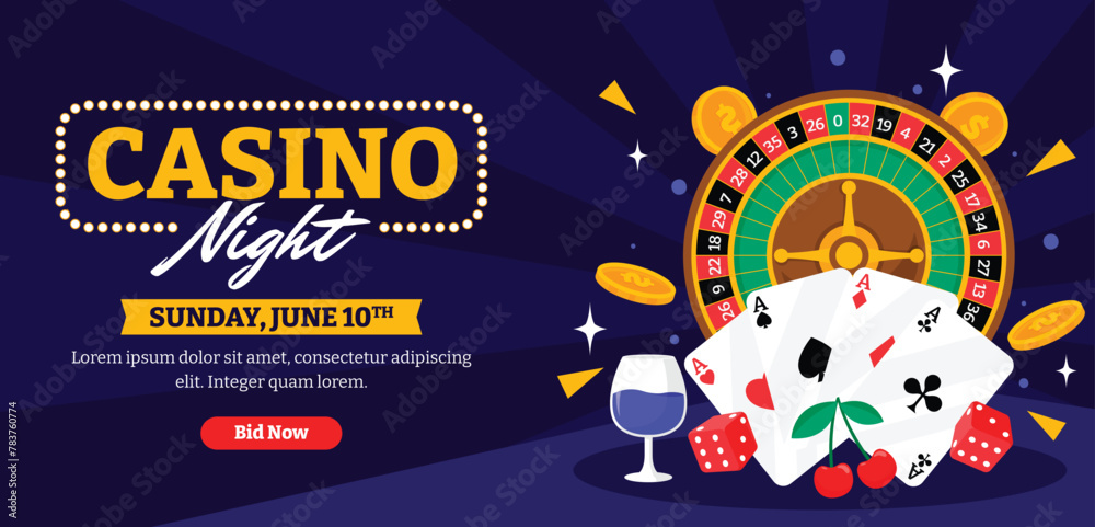 Casino night template design