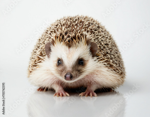 Hedgehog on White Background, Ai Illustration