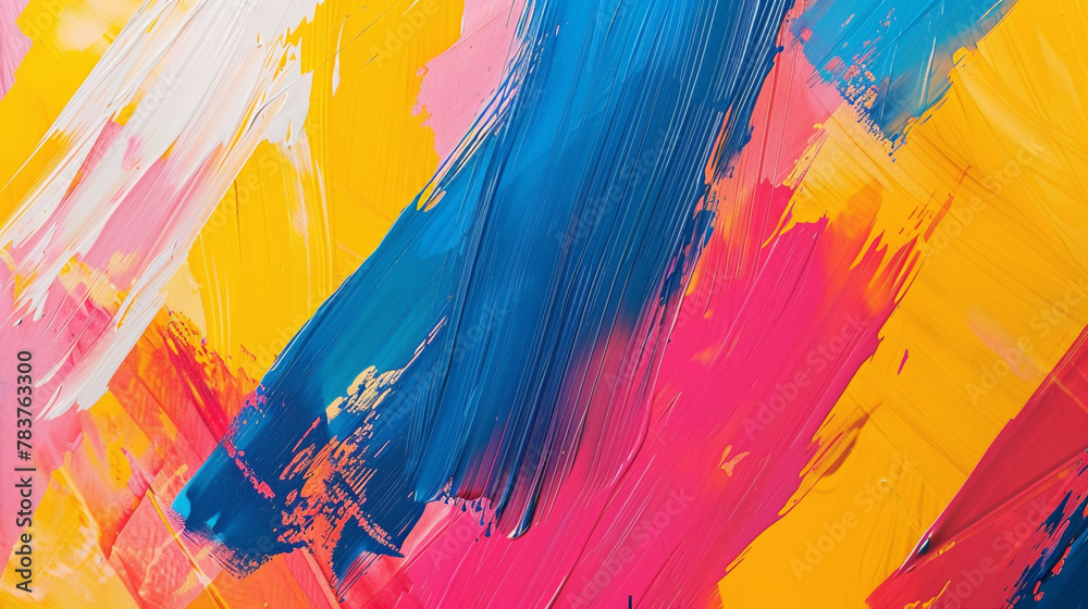 Colorful bold strokes creating a vibrant abstract background.
