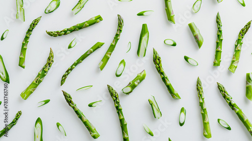Asparagus Spears on a White Background