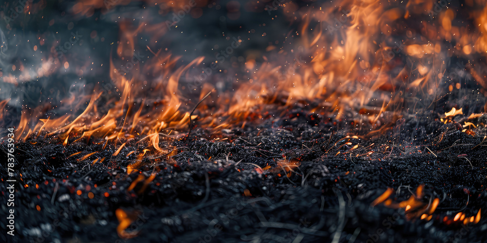 The peat bog burns in the summer. Fire Danger of burning natural materials, natural peat. The peat bog burns in the summer. Fire Danger of burning natural materials, natural peat.