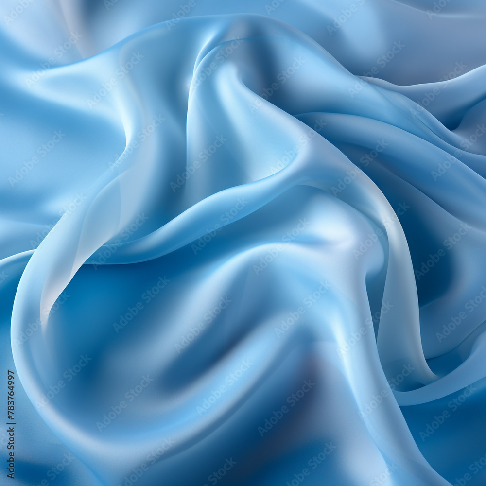 Fototapeta premium light silk blue fabric сreated with Generative Ai