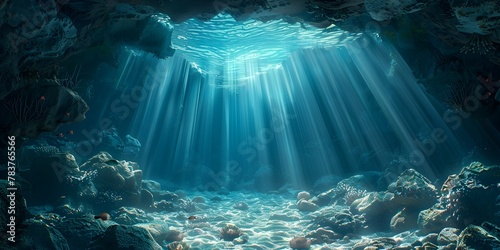 The Radiant Underwater Cavern s Enchanting Depths Beckoning and Discovery photo