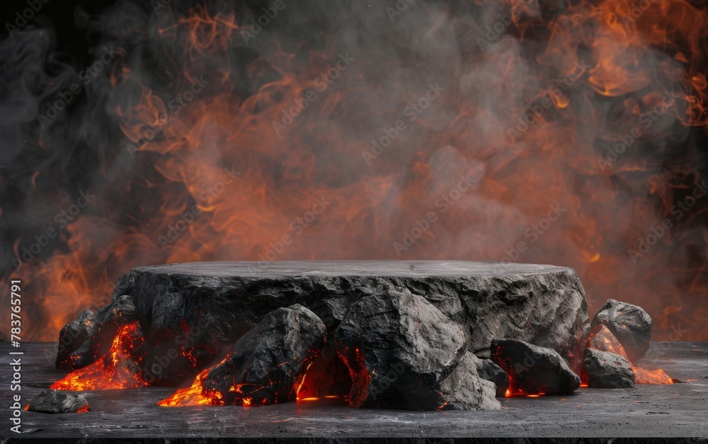 Fire lava dark product showcase background