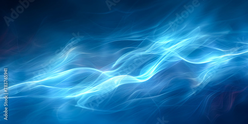 Ethereal Blue Smoke on Dark Background © Lidok_L