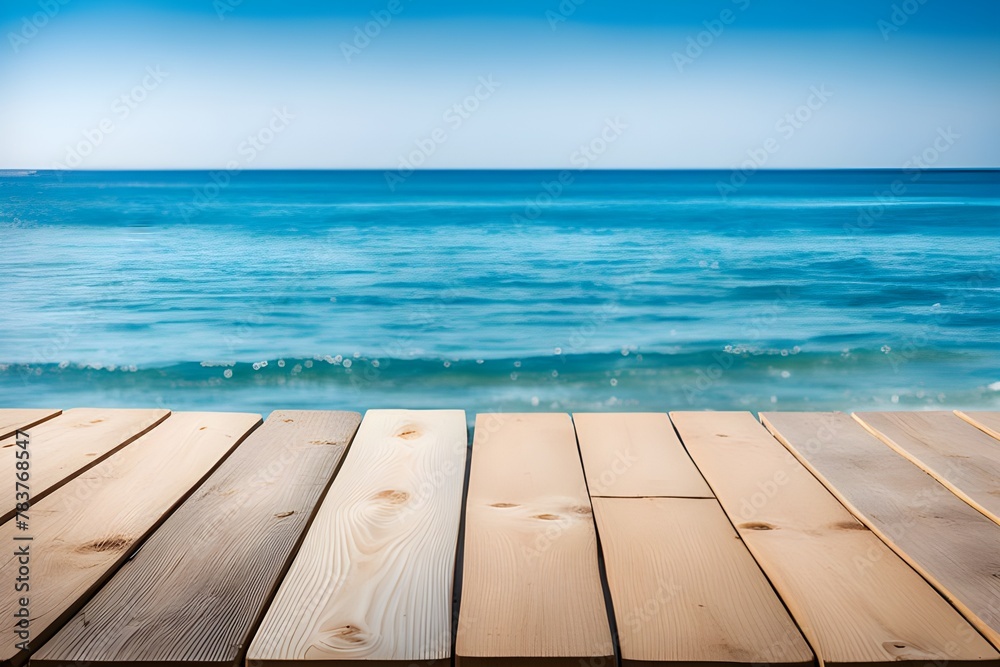 Wooden Planks With Beach