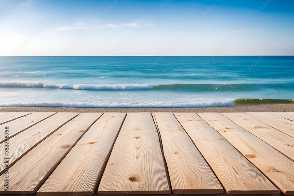 Wooden Planks With Beach