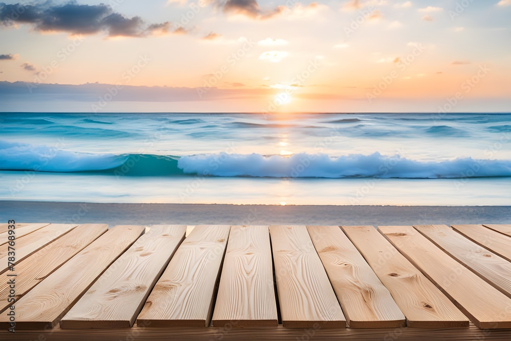 Wooden Planks With Beach