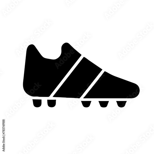 Football Cleats icon vector graphics element silhouette sign symbol illustration on a isolated Background
