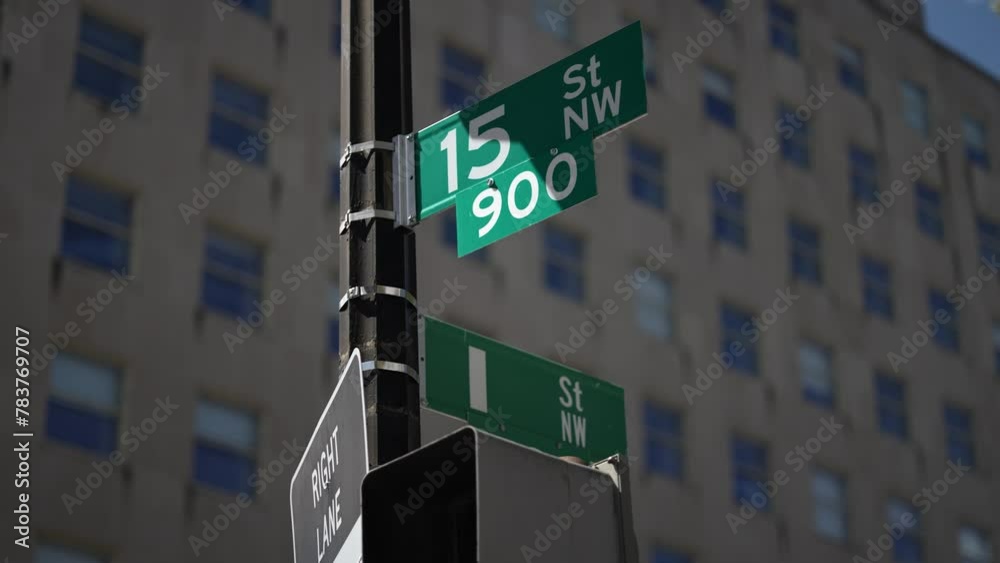 I street NW and 15th street NW street signs in downtown Washington DC symbolizing lobbying and corruption in nations capital I street NW and 15th street NW street signs in downtown Washington DC symbolizing lobbying and corruption in nations capital